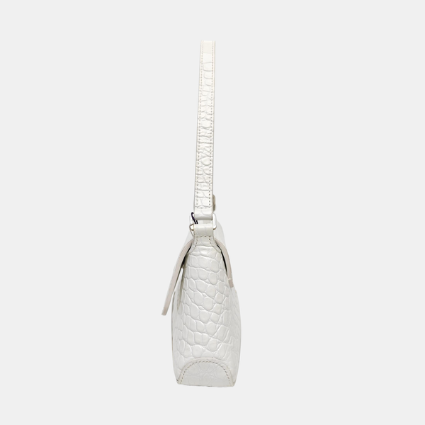 Calfskin Shoulder Bag White
