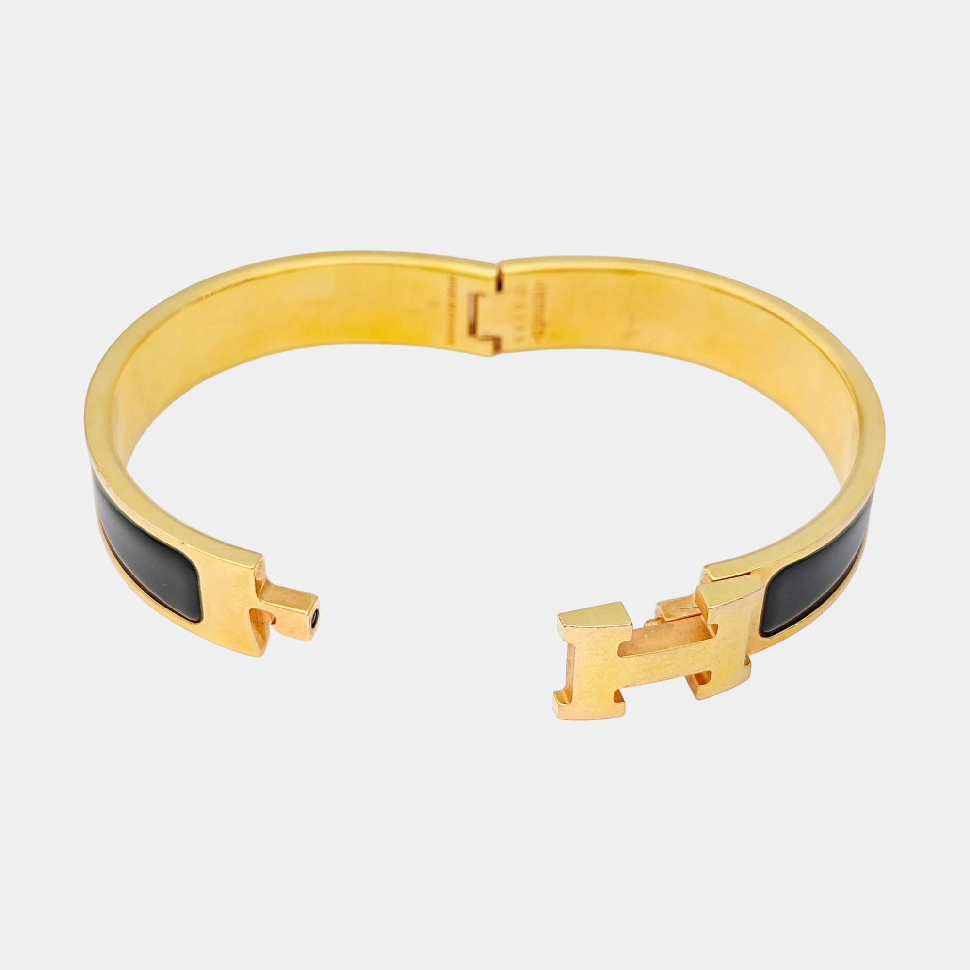 Clic H Metal Gold Bangle