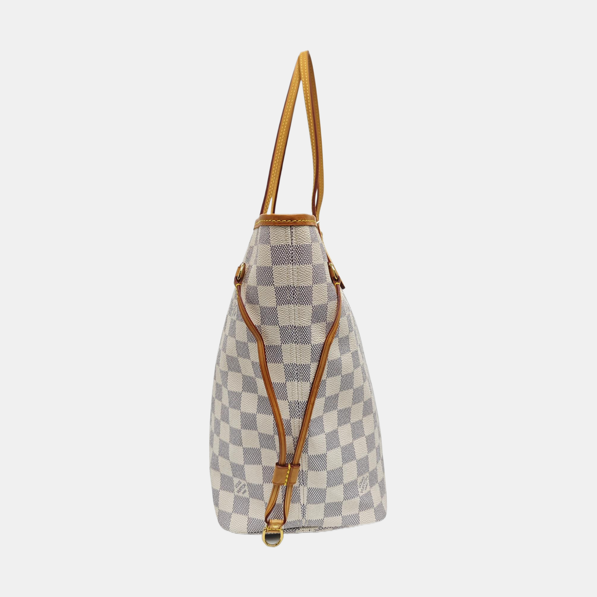 NEVERFULL MM Damier Azur Coated Canvas Beige