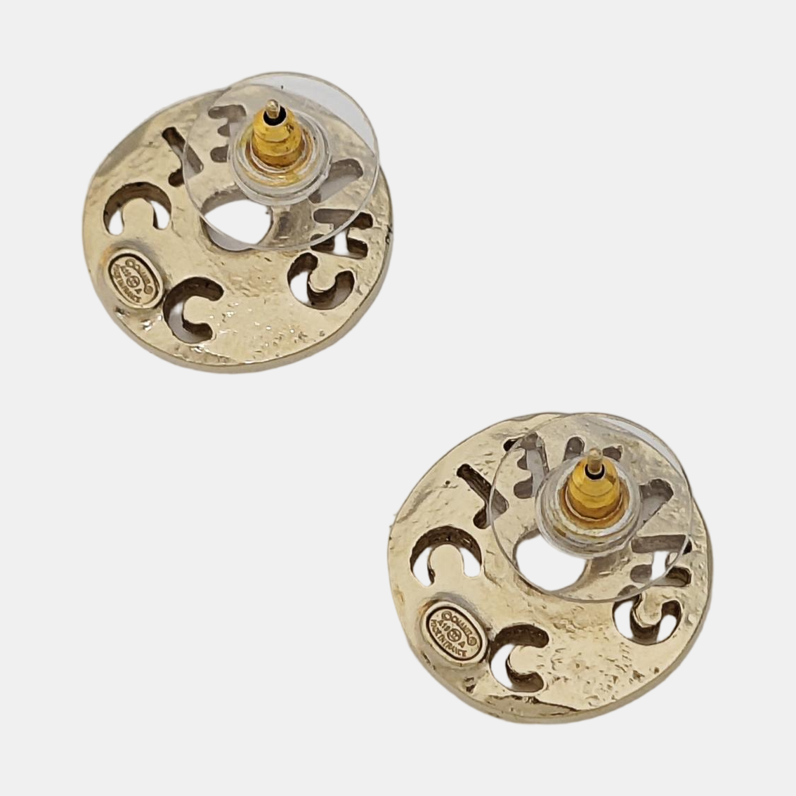 Metal Gold Stud Earrings