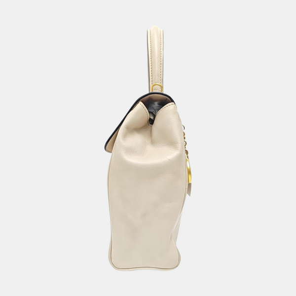 Calfskin Shoulder Bag Beige