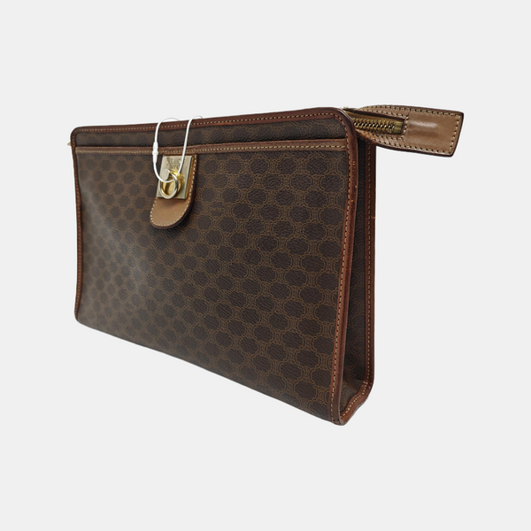 MACADAM CLUTCHES Coated Canvas Brown