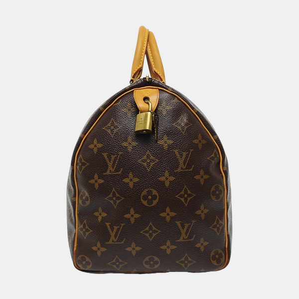 SPEEDY 35 Monogram Coated Canvas Brown