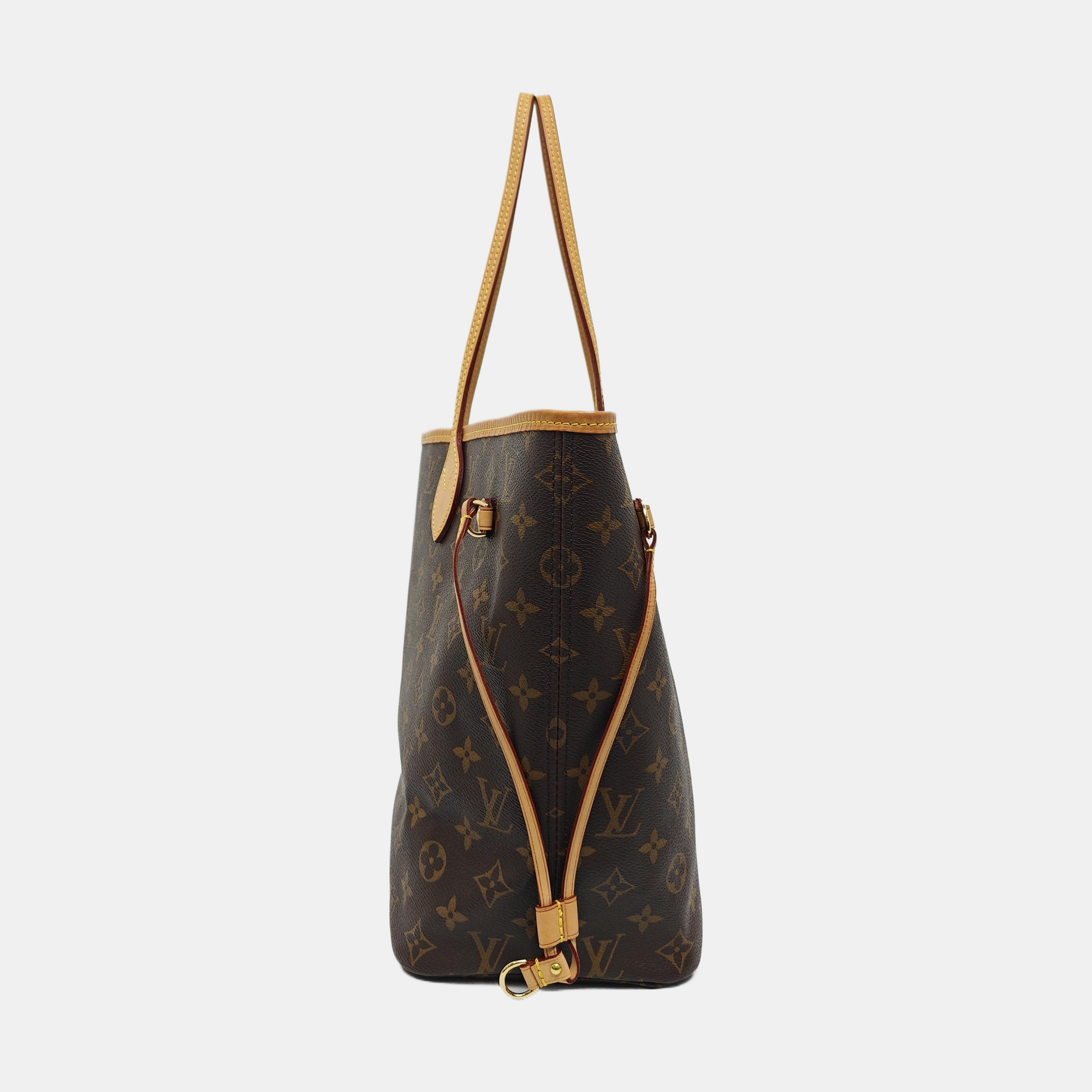 NEVERFULL MM Monogram Coated Canvas Brown