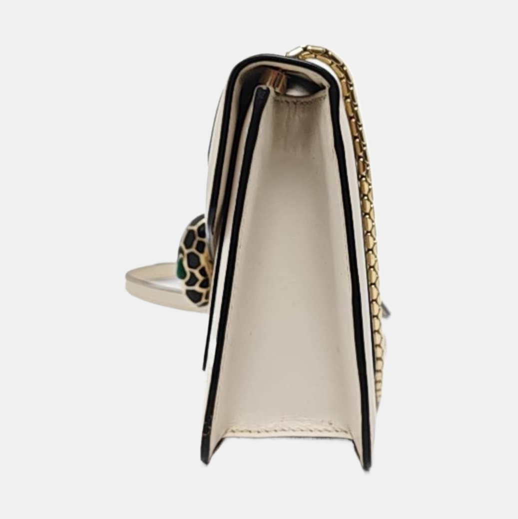 SERPENTI FOREVER Small Calfskin White
