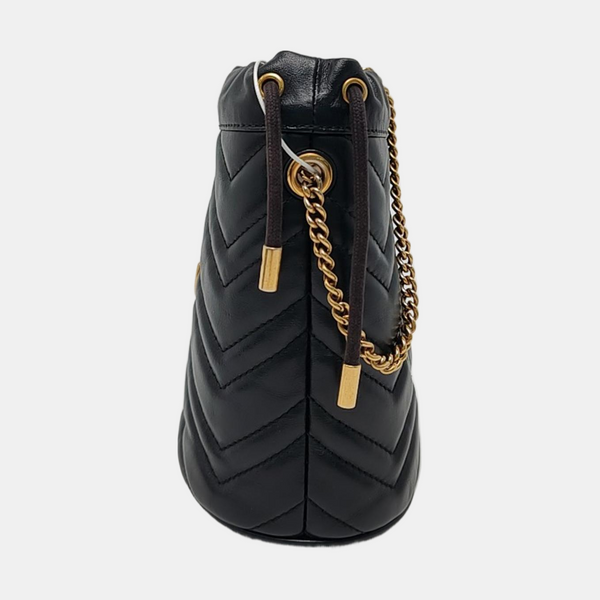GG Marmont Mini Quilted Calfskin Black