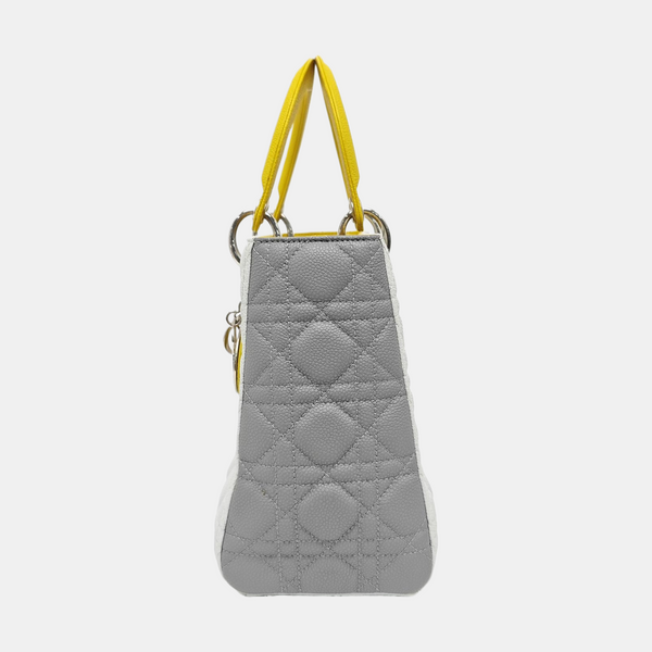 Lady Dior Medium Cannage Calfskin Blue