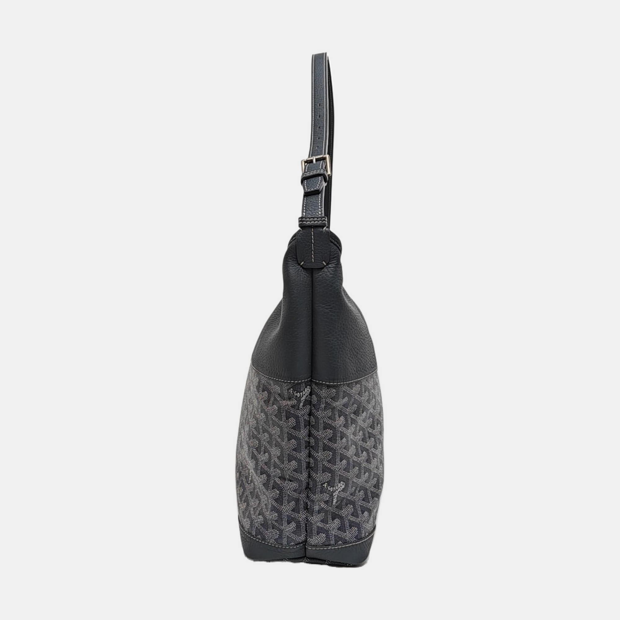 Coated Canvas Shoulder Bag Blue