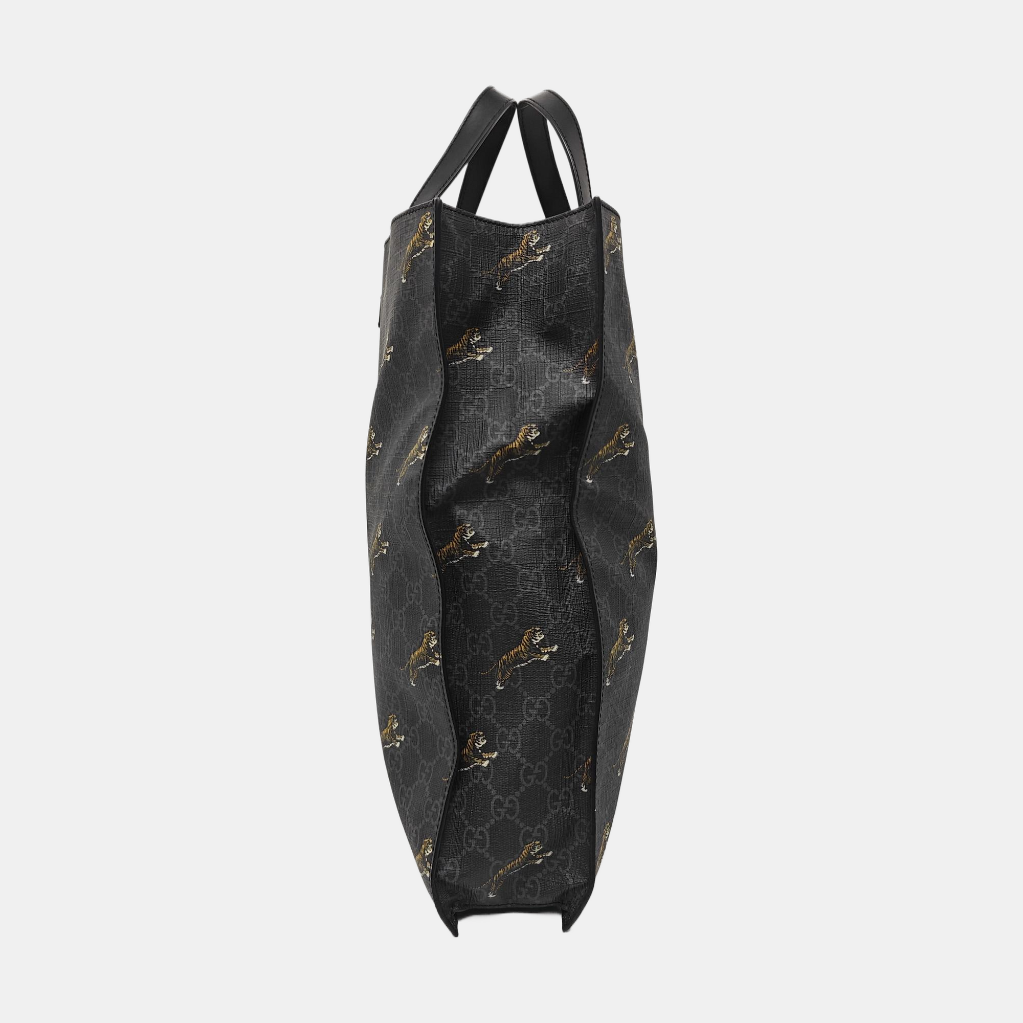 GG Supreme Monogram Coated Canvas Black