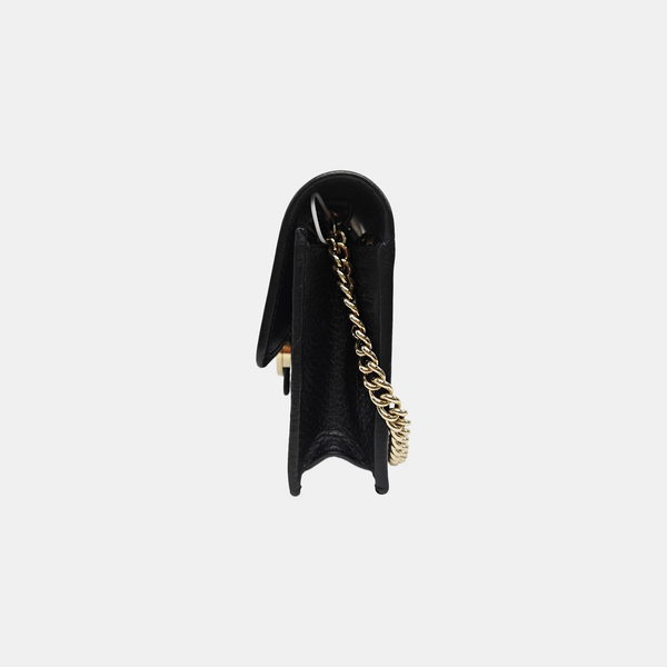 Interlocking G Small Calfskin Black