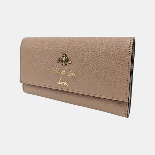 Animalier Calfskin Beige Wallet