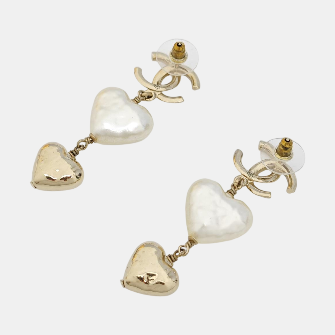 CC Logo Metal Gold Earrings
