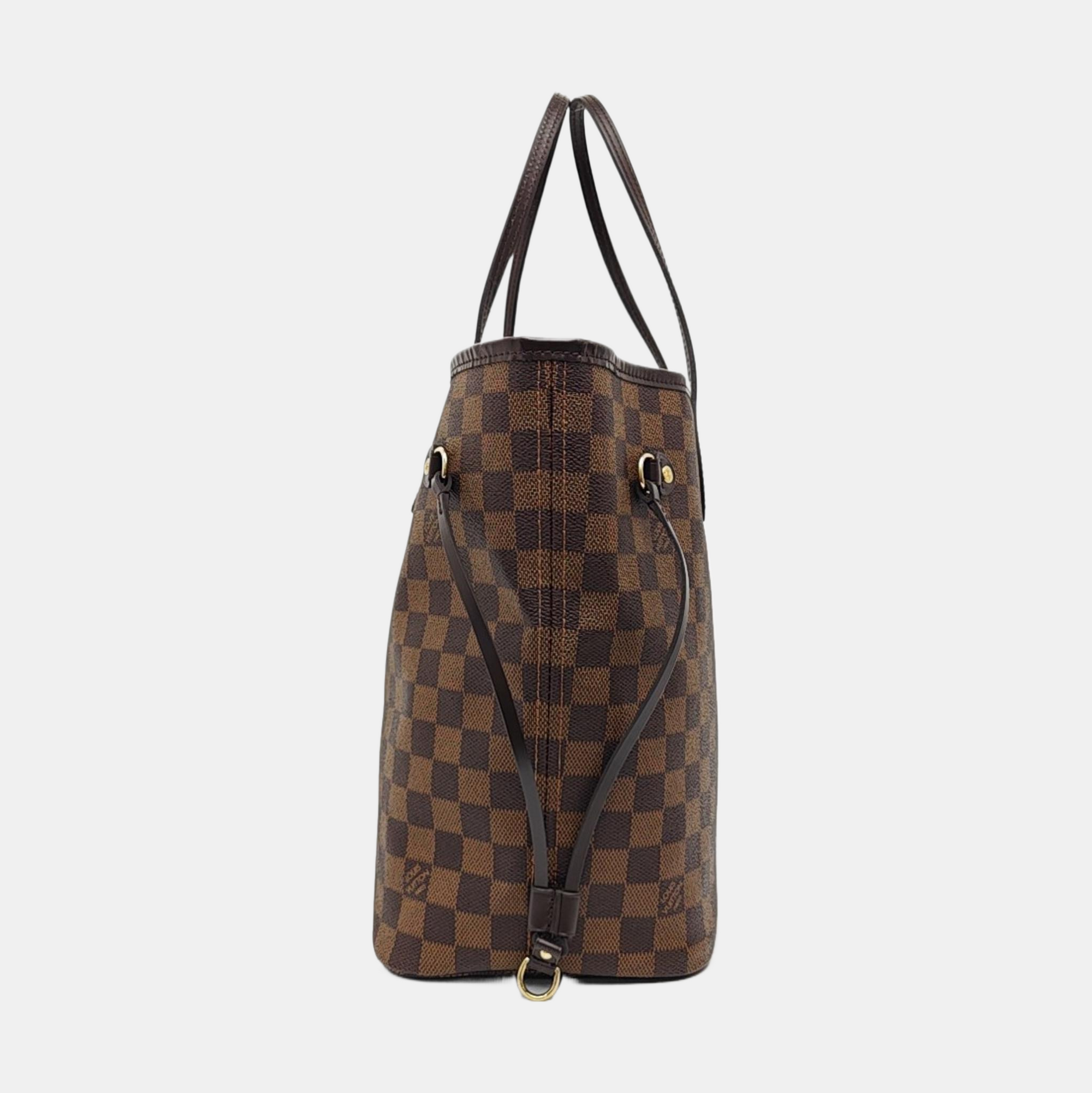 NEVERFULL MM Damier Ebene Coated Canvas Brown