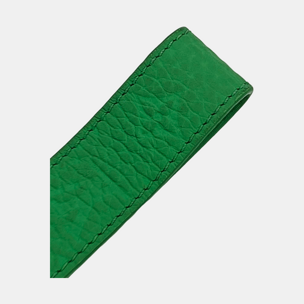 Leather Bag Charm Green