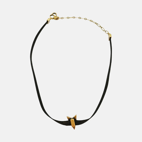 J'adior Metal Black Necklace