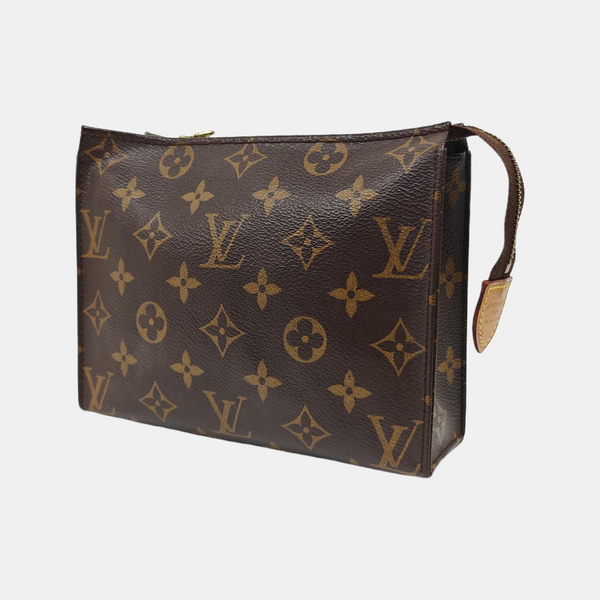 TOILET POCKET 19 Monogram Coated Canvas Brown