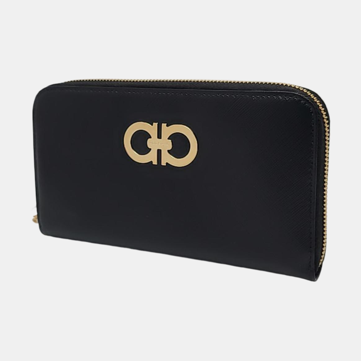 Authenticated pre-owned  Gancini Calfskin Black Wallet - Wallet at Looply