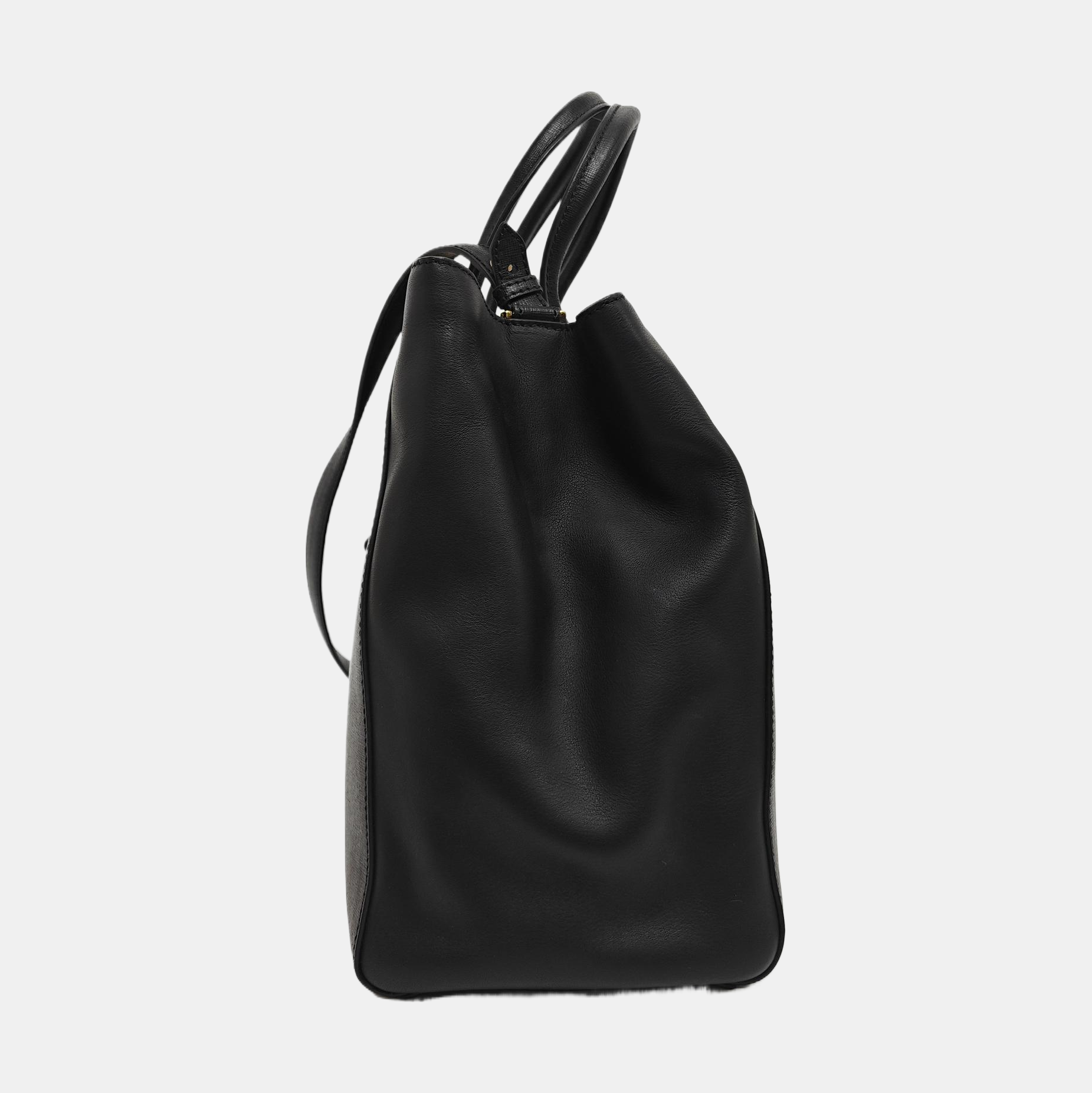 2 Jours Medium Calfskin Black
