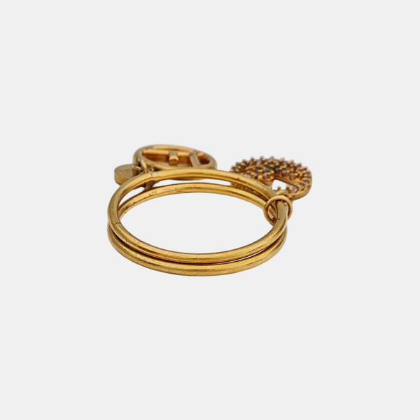 F Is Metal Gold Ring EU 56