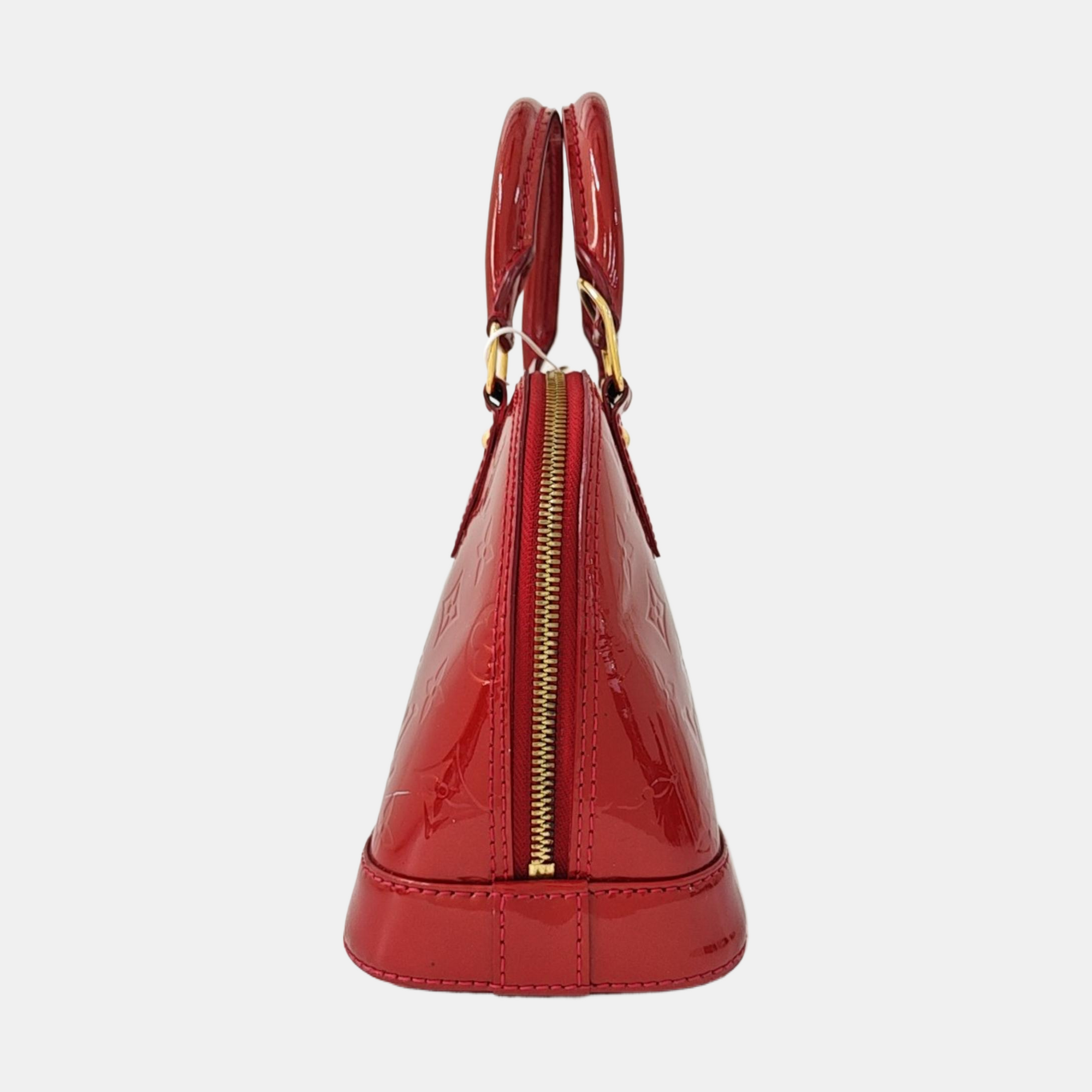 ALMA BB Monogram Patent Leather Red