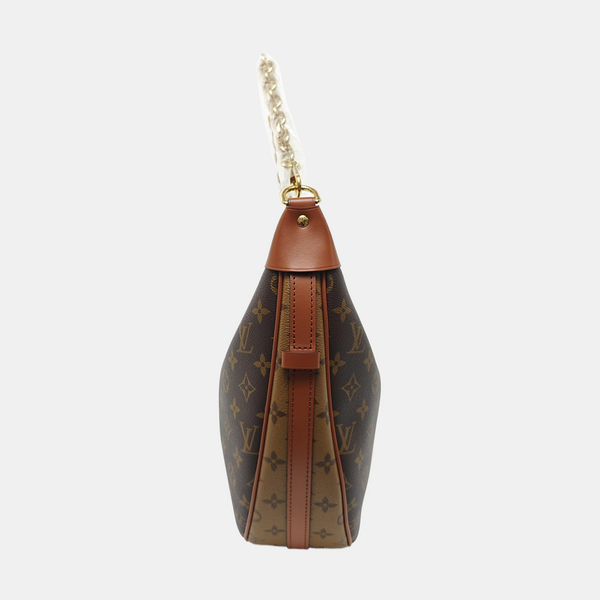 LOOP HOBO Monogram Coated Canvas Brown