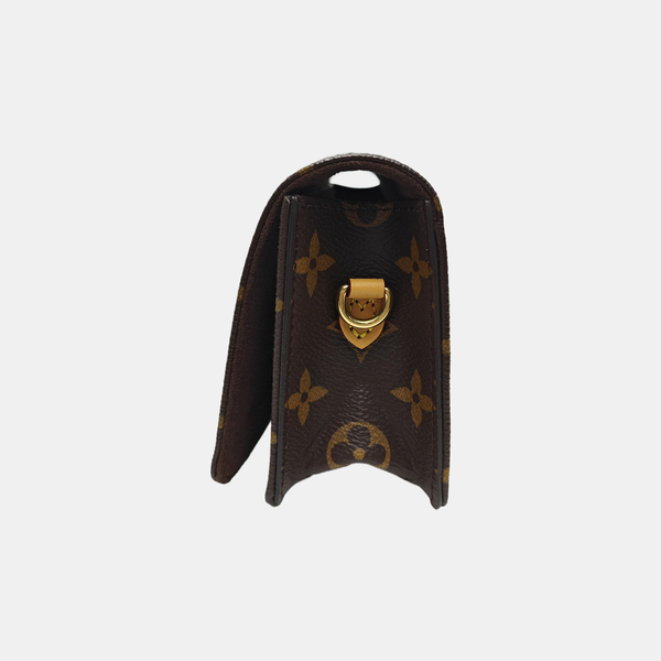 Lily Monogram Coated Canvas Brown