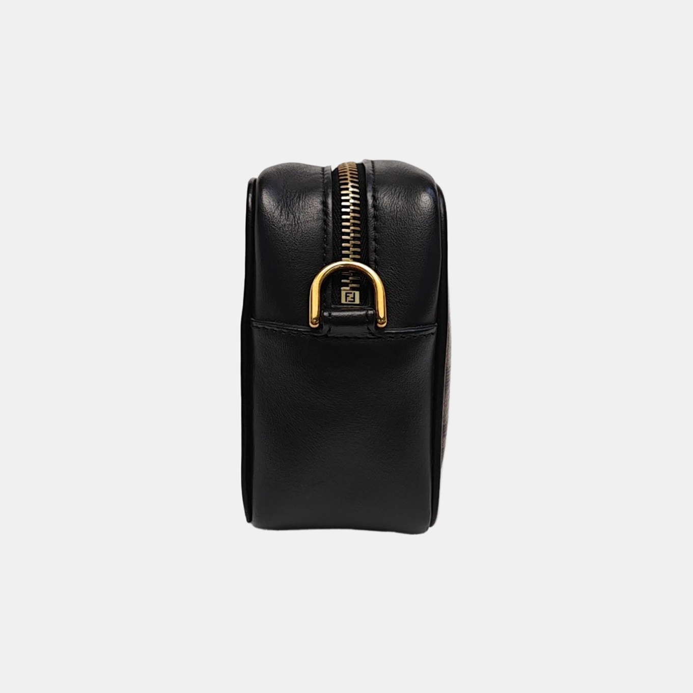Coated Canvas Shoulder Bag Mini Brown