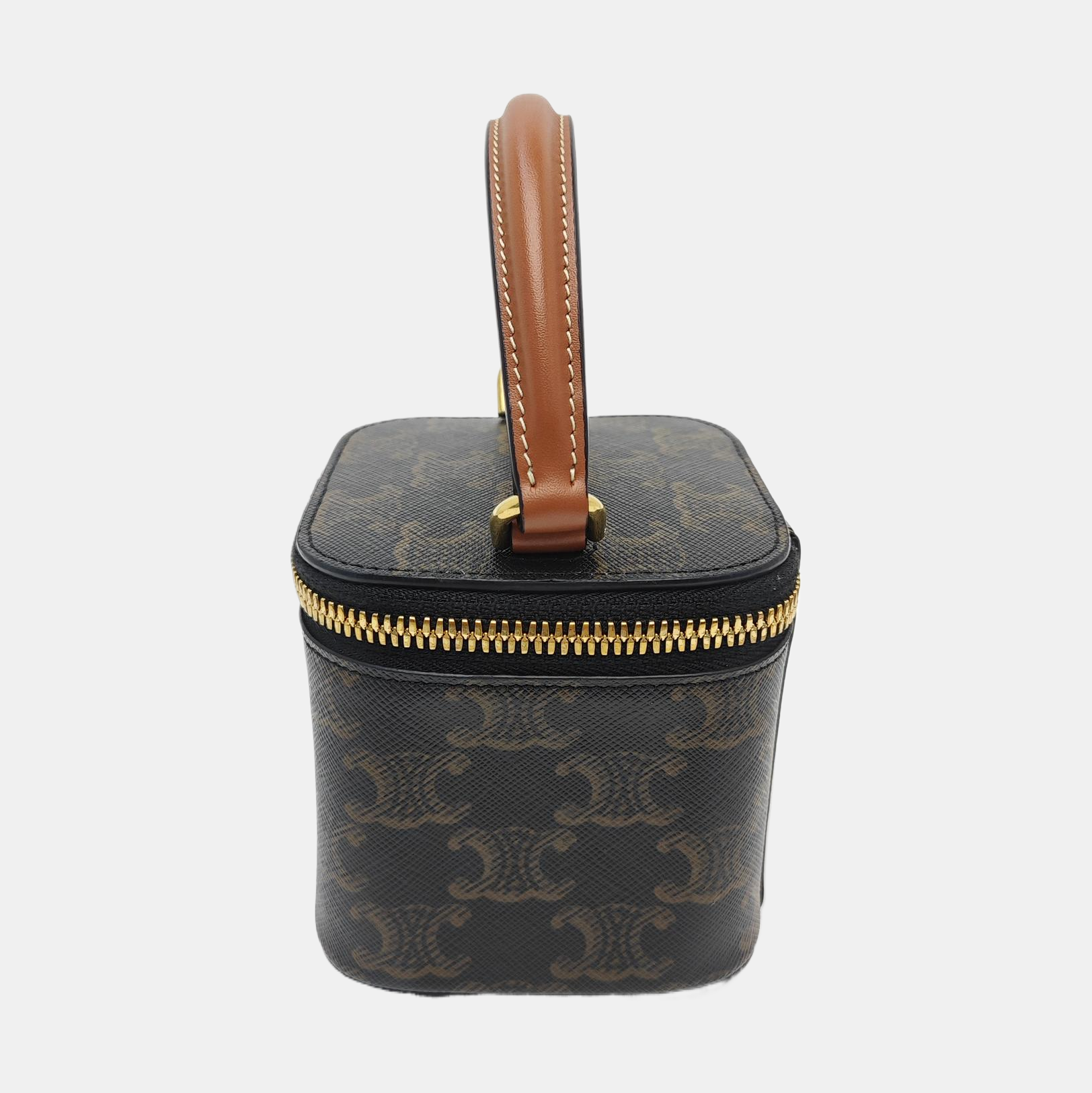 Coated Canvas Shoulder Bag Black