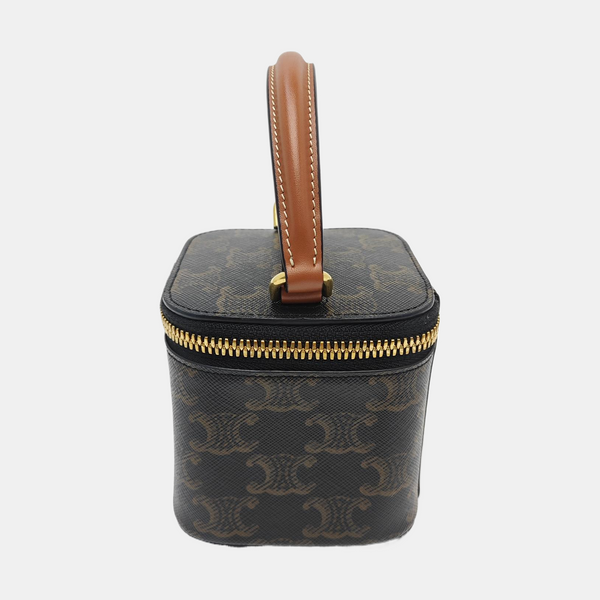 Coated Canvas Shoulder Bag Black