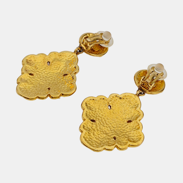 Metal Gold Clip On Earrings