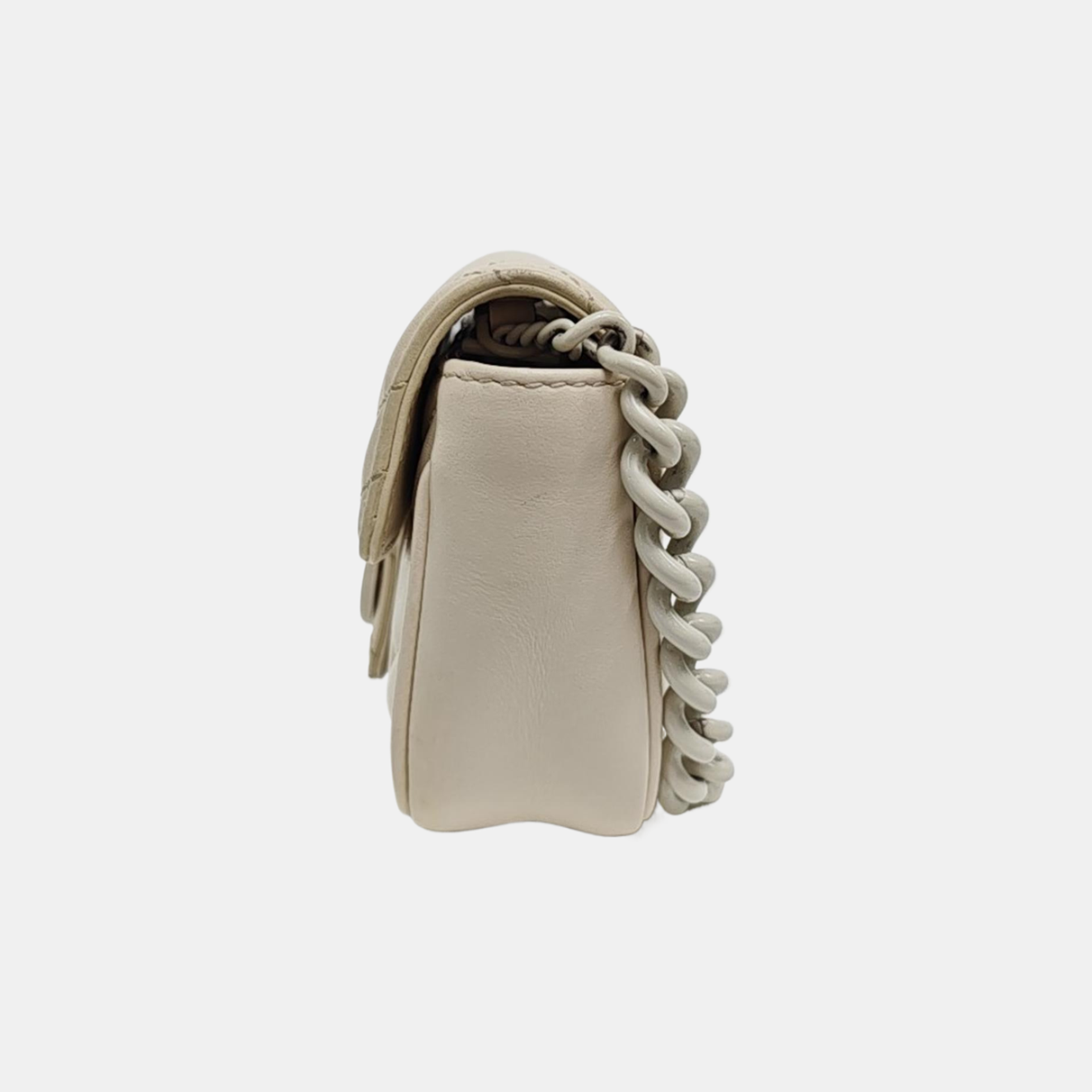 GG Marmont Mini Quilted Calfskin White