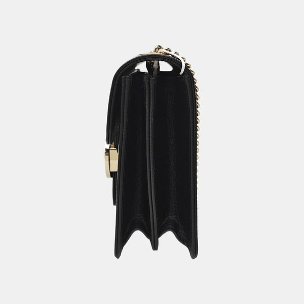 Interlocking G Small Calfskin Black