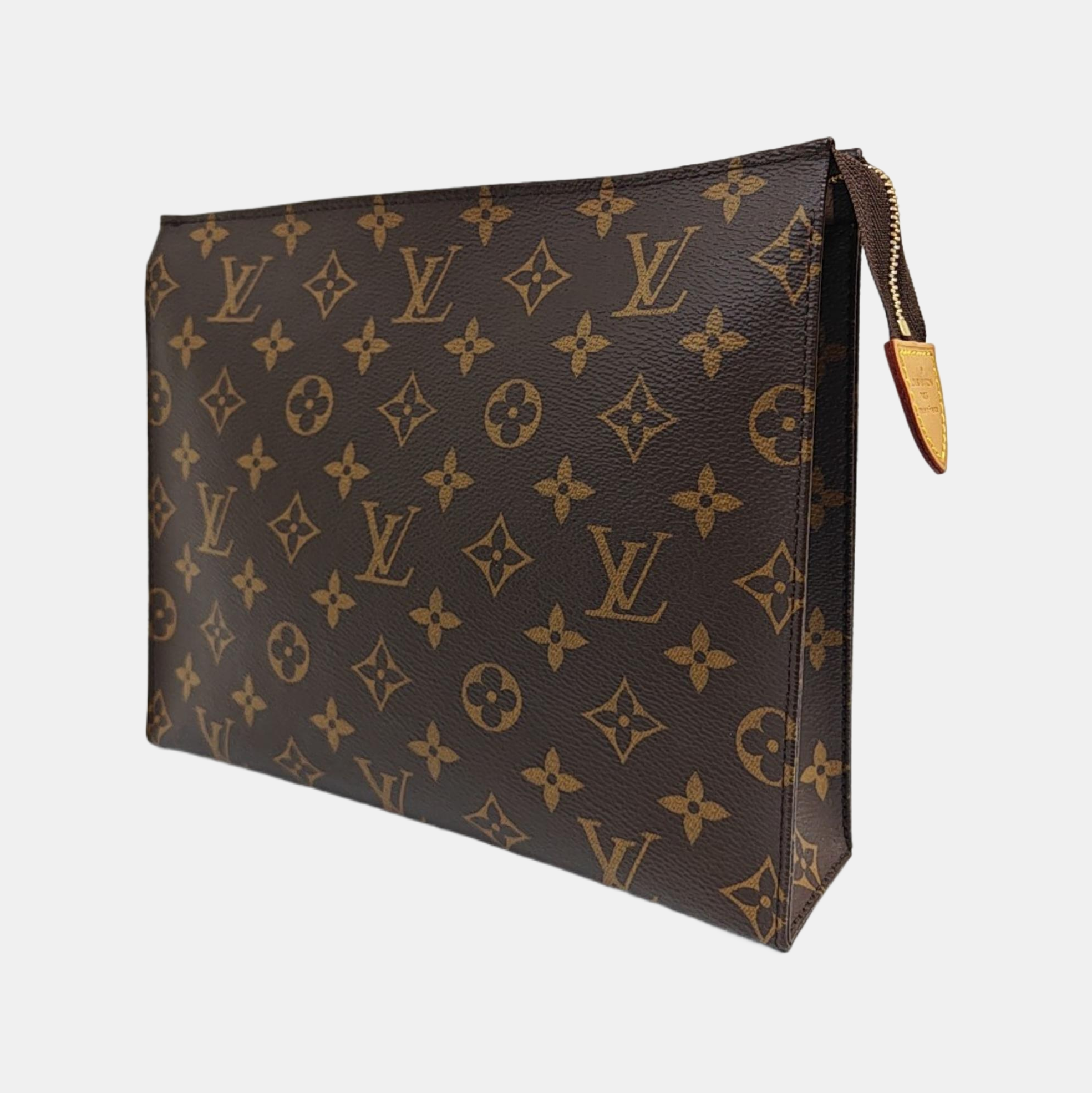 TOILET POCKET 26 Monogram Coated Canvas Brown