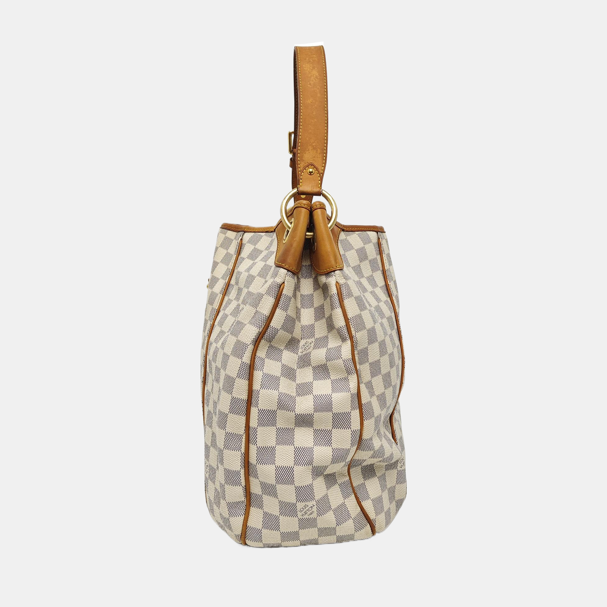 GALLIERA GM Damier Azur Coated Canvas White
