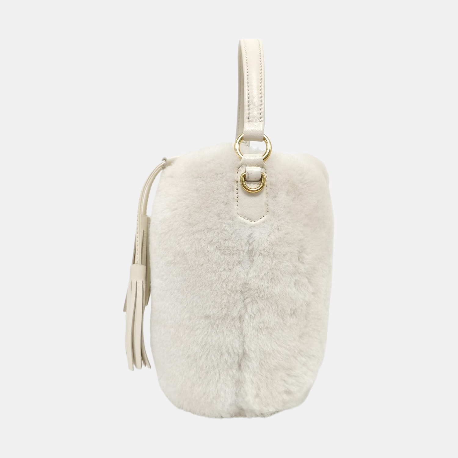 Fabric Shoulder Bag White