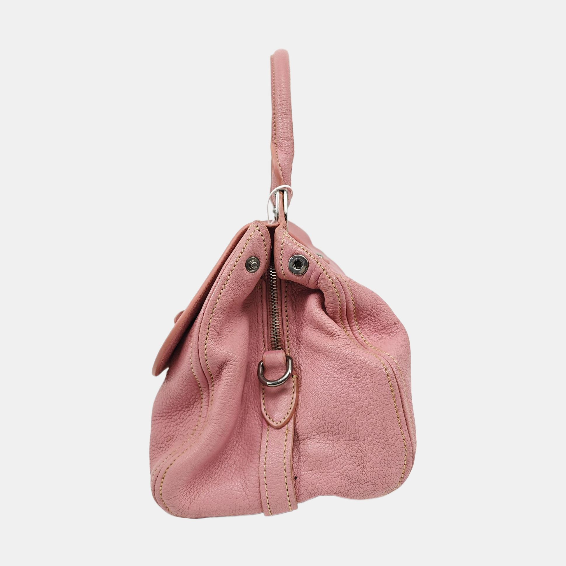 Calfskin Shoulder Bag Pink