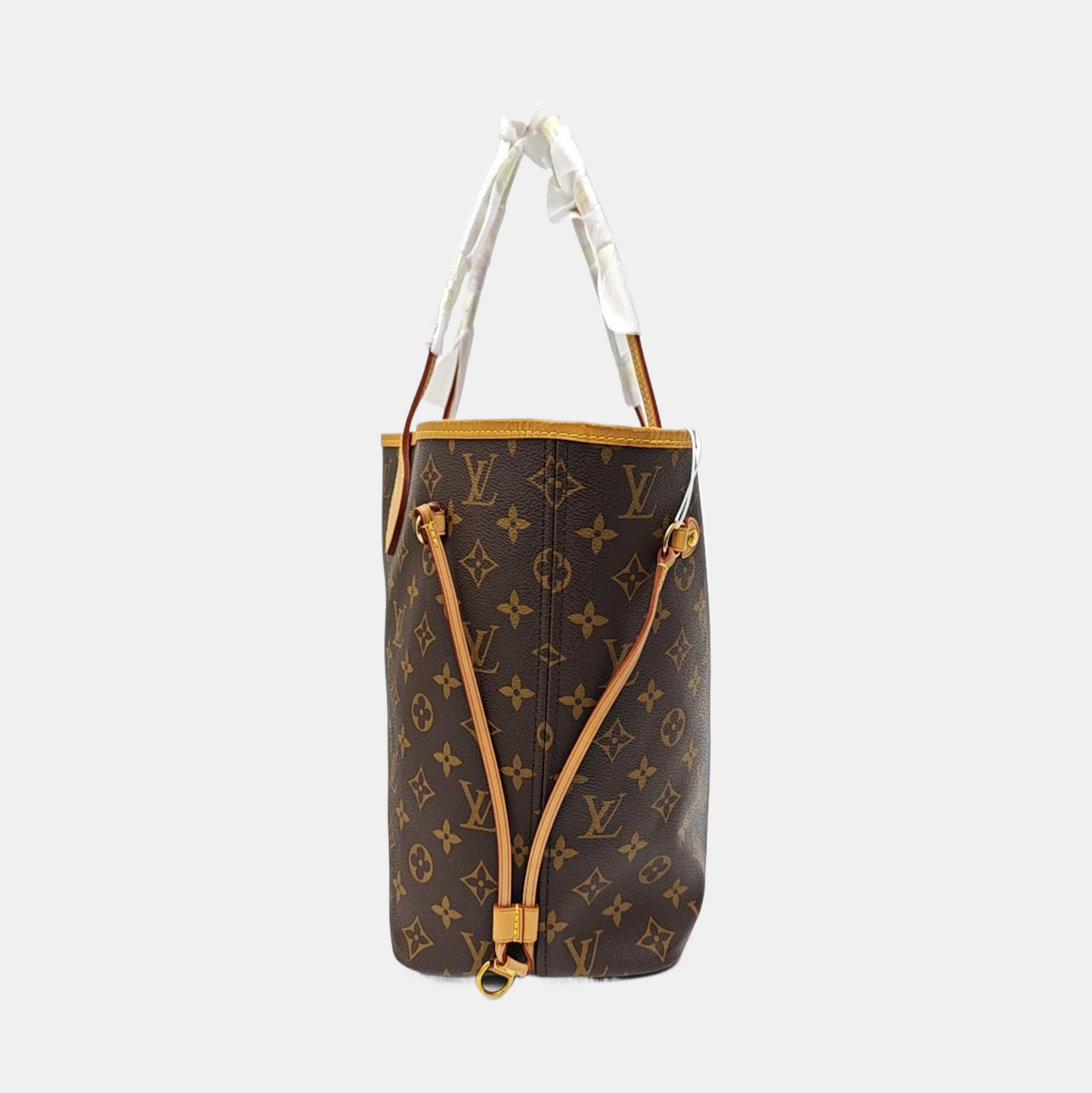 NEVERFULL MM Monogram Coated Canvas Brown