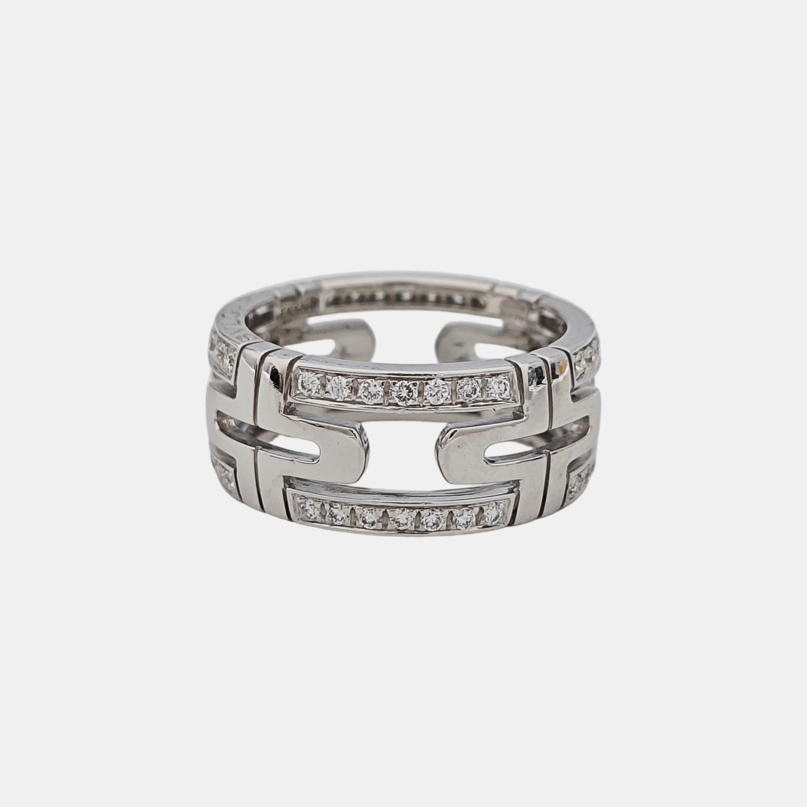 PARENTESI 18k White Gold Silver Ring EU 48