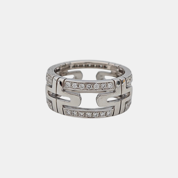 PARENTESI 18k White Gold Silver Ring EU 48