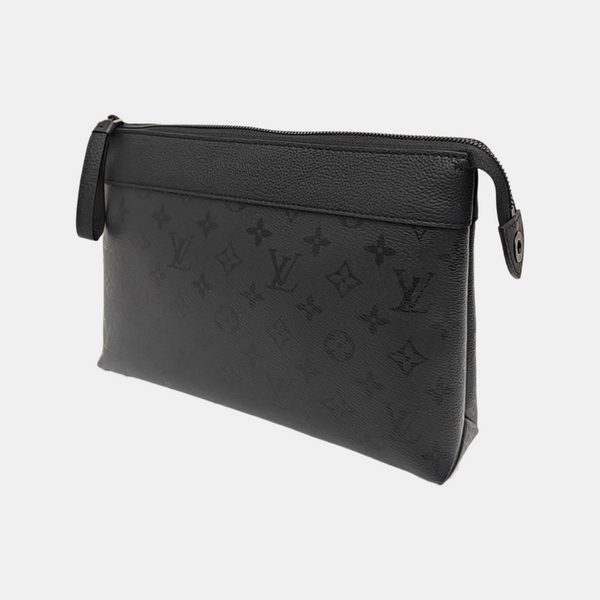 Pochette Voyag Monogram Coated Canvas Black