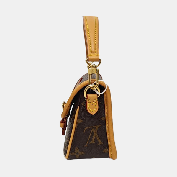 DIANE Nano Monogram Coated Canvas Brown