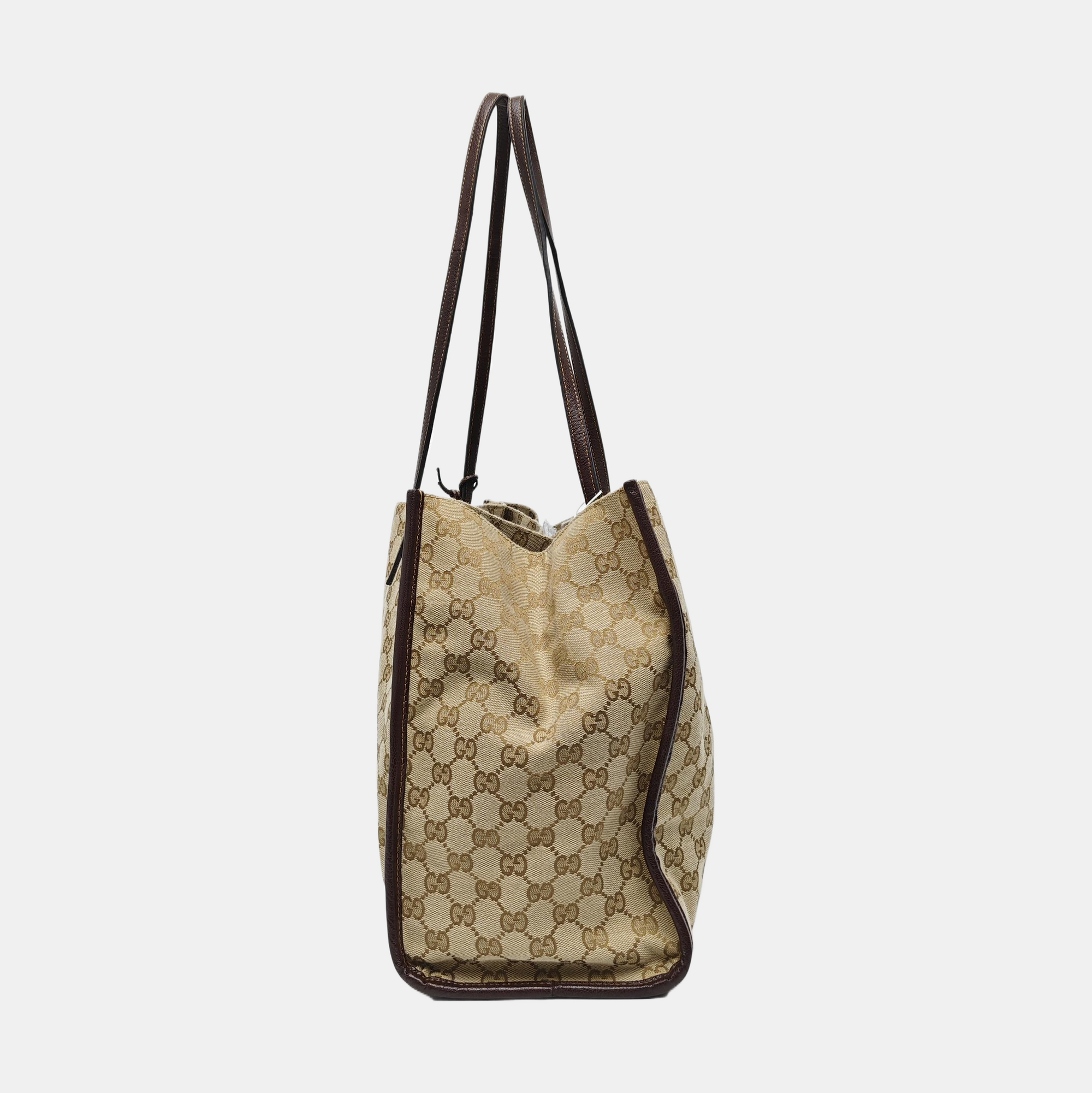 Monogram Canvas Shoulder Bag Beige