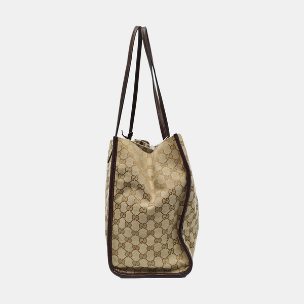 Monogram Canvas Shoulder Bag Beige