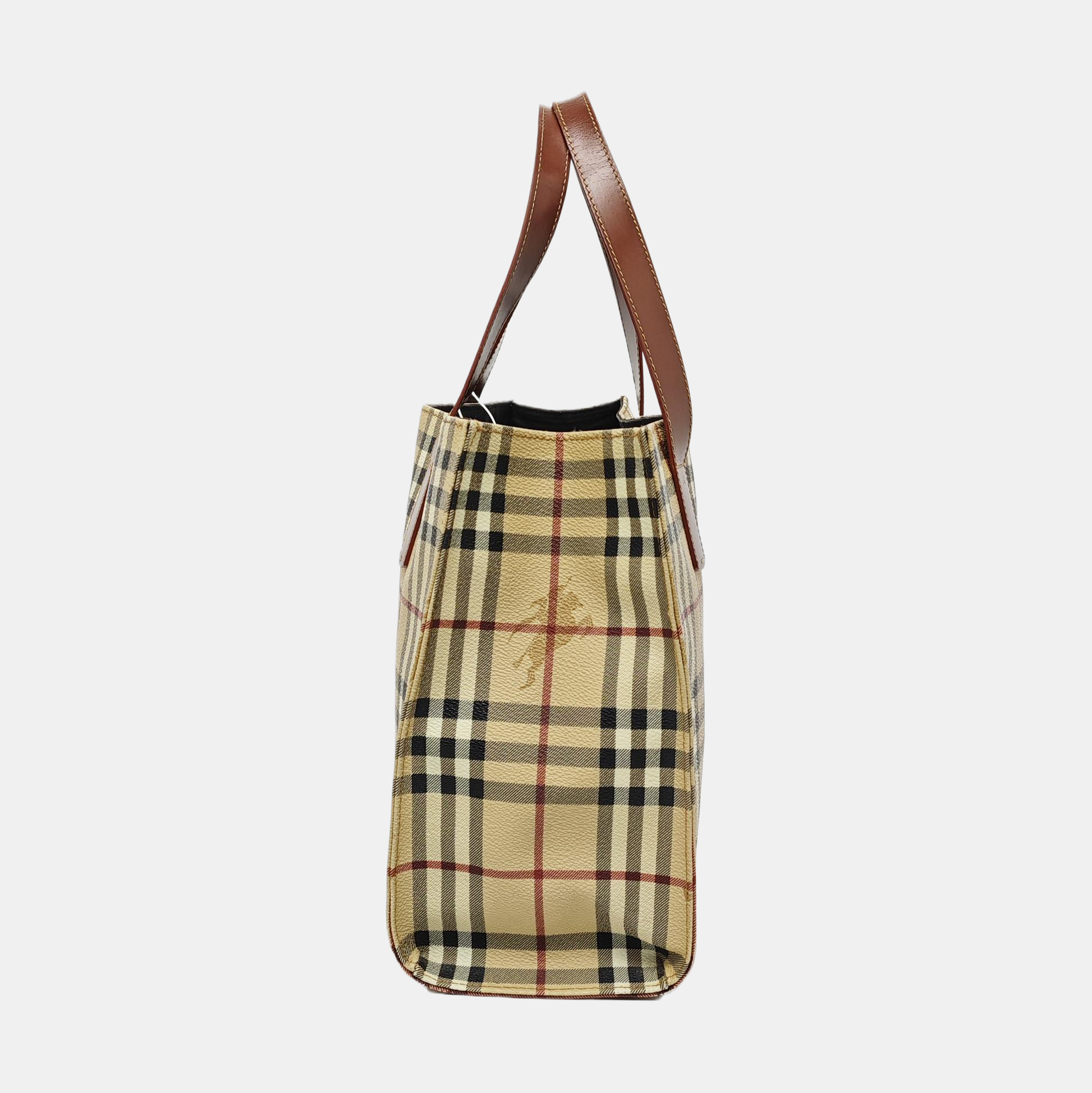 Coated Canvas Tote Bag Beige