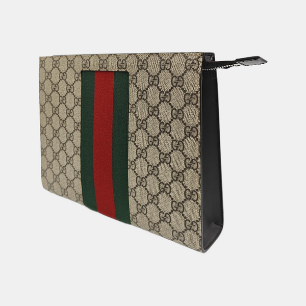 GG Supreme Monogram Coated Canvas Black