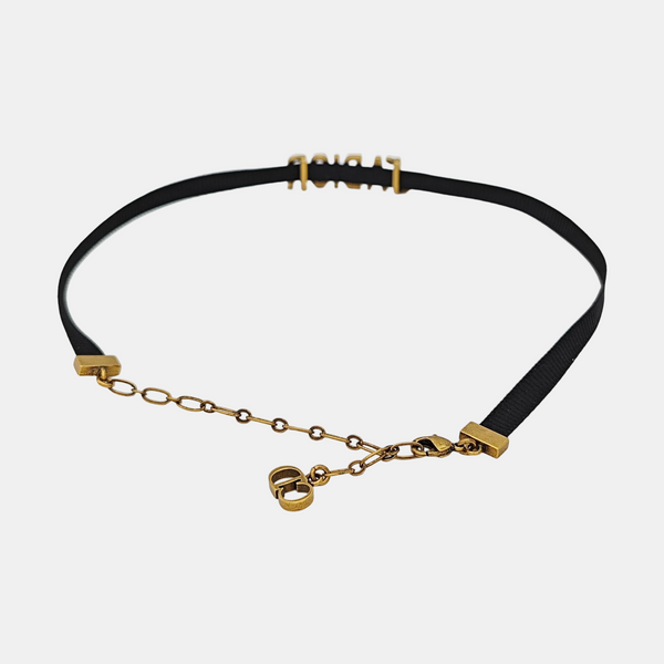 J'adior Metal Black Necklace