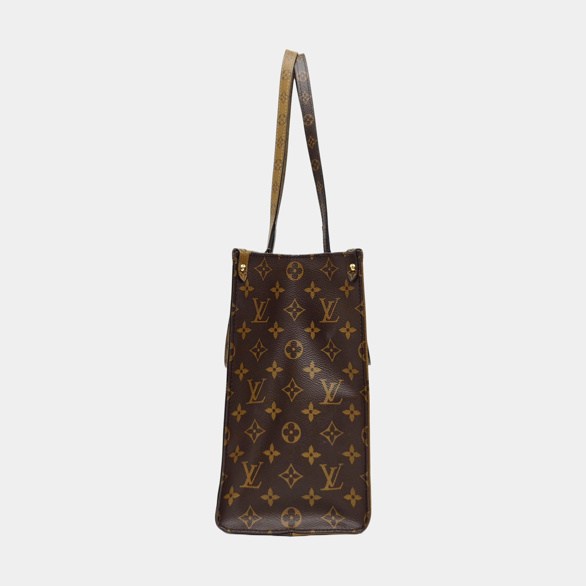 ONTHEGO MM Monogram Coated Canvas Brown