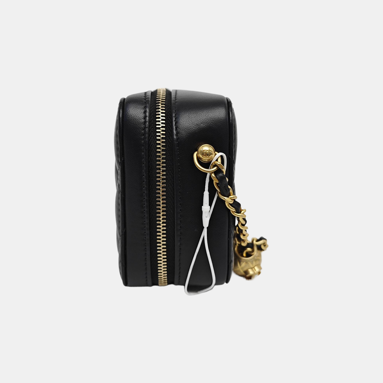 Quilted Lambskin Shoulder Bag Black