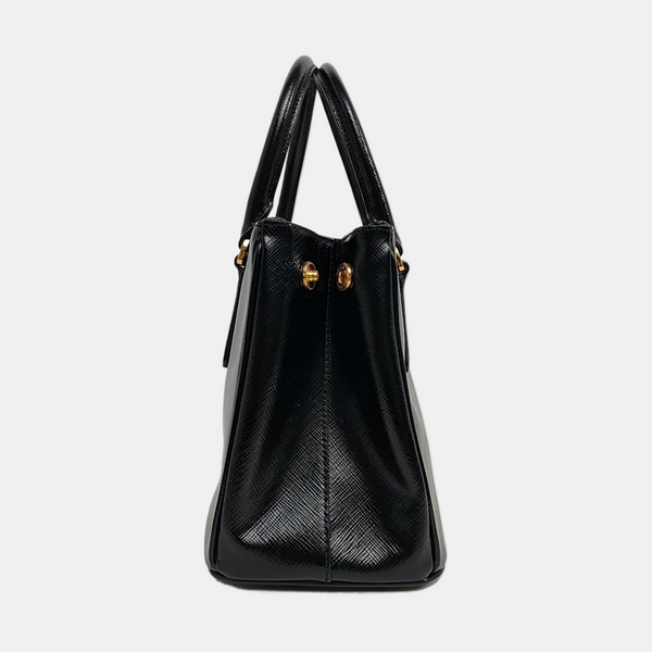 Galleria Small Saffiano Calfskin Black