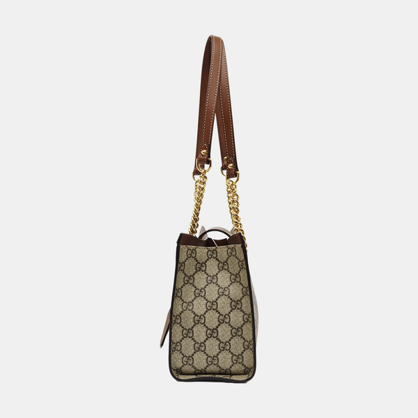 Padlock Small Monogram Coated Canvas Beige
